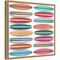 Surfboard Pattern by Edward M Fielding 16-in. W x 16-in. H. Canvas Wall Art Print Framed in Natural